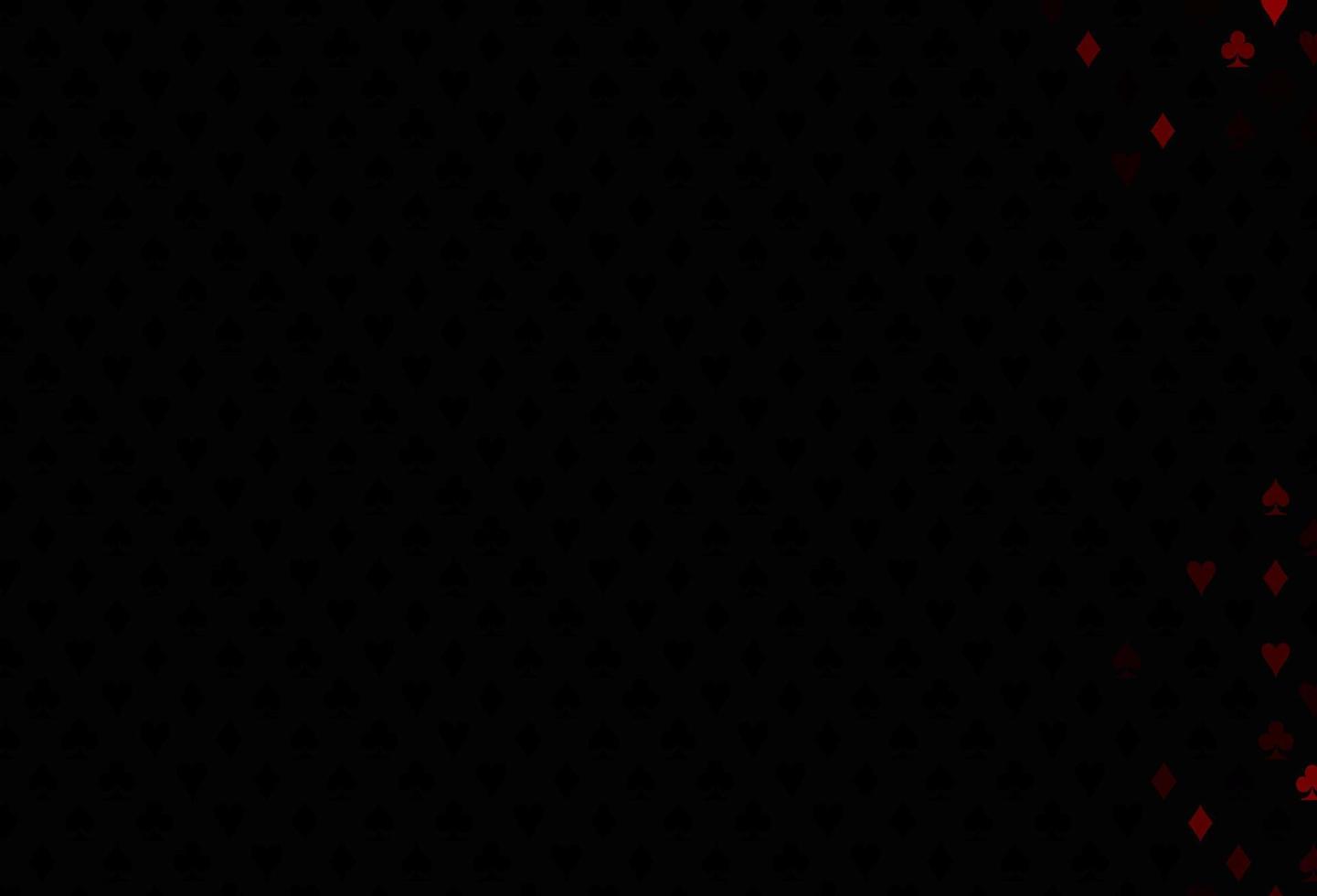 Dark red vector background with cards signs.