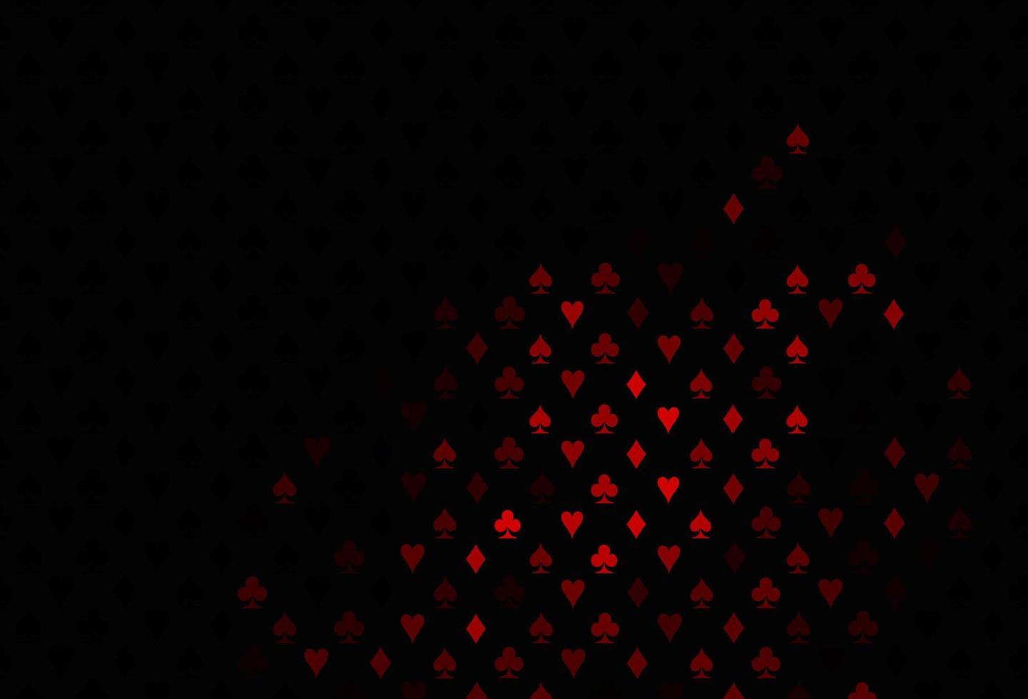 Dark red vector texture with playing cards.
