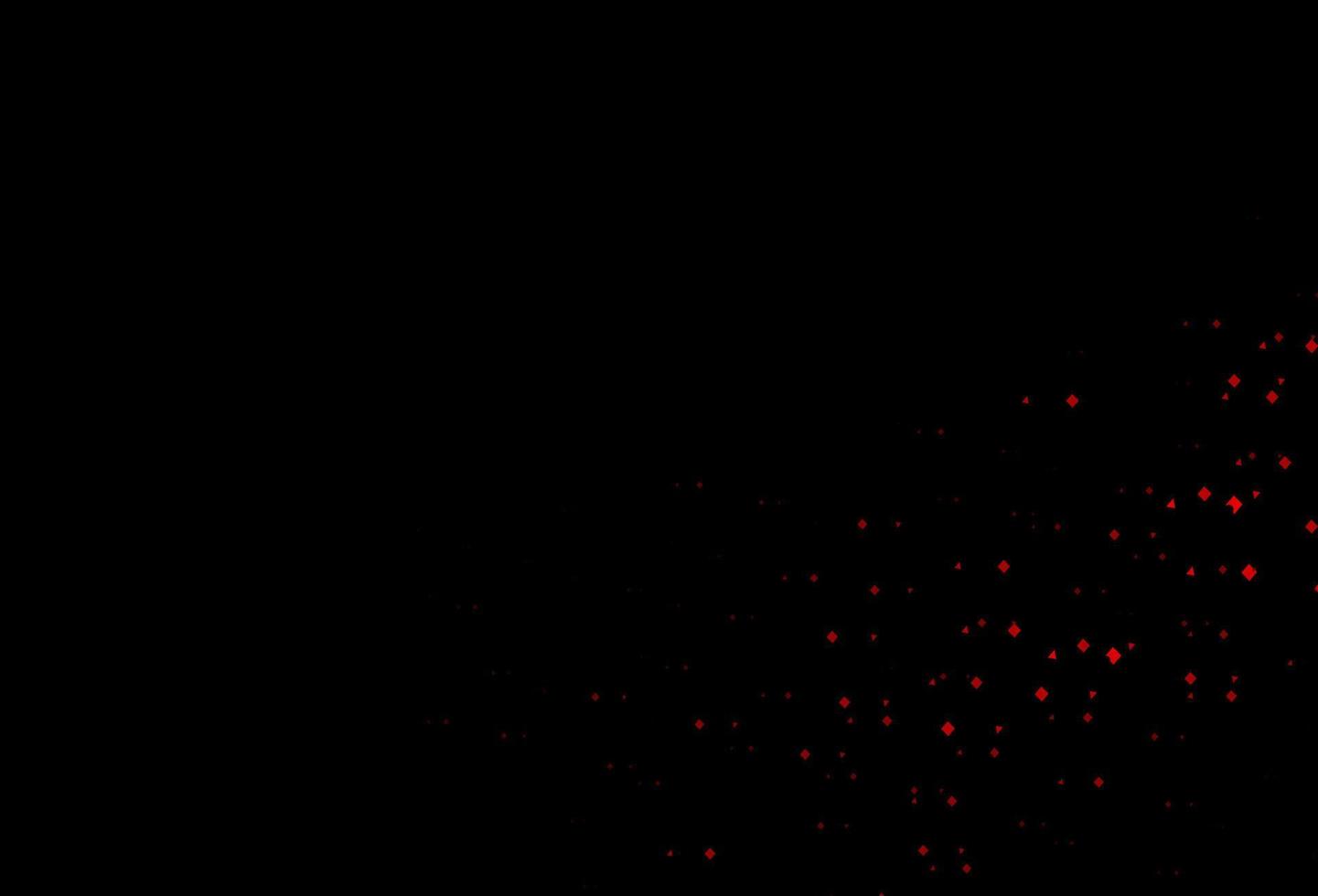 fondo de vector rojo oscuro con triángulos, círculos, cubos.