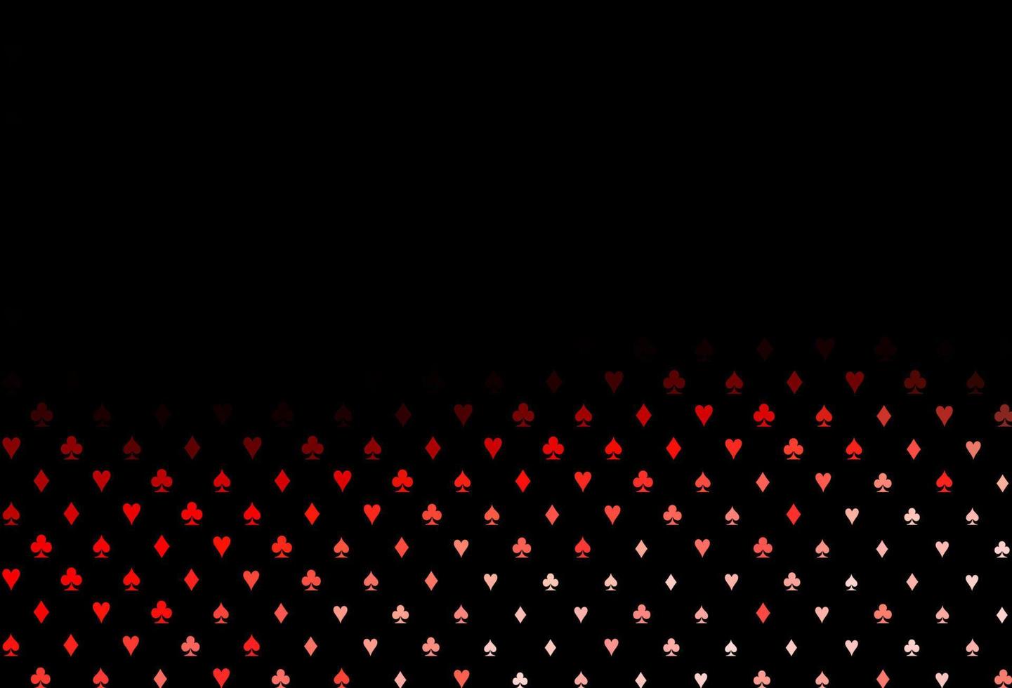 Dark red vector texture with playing cards.