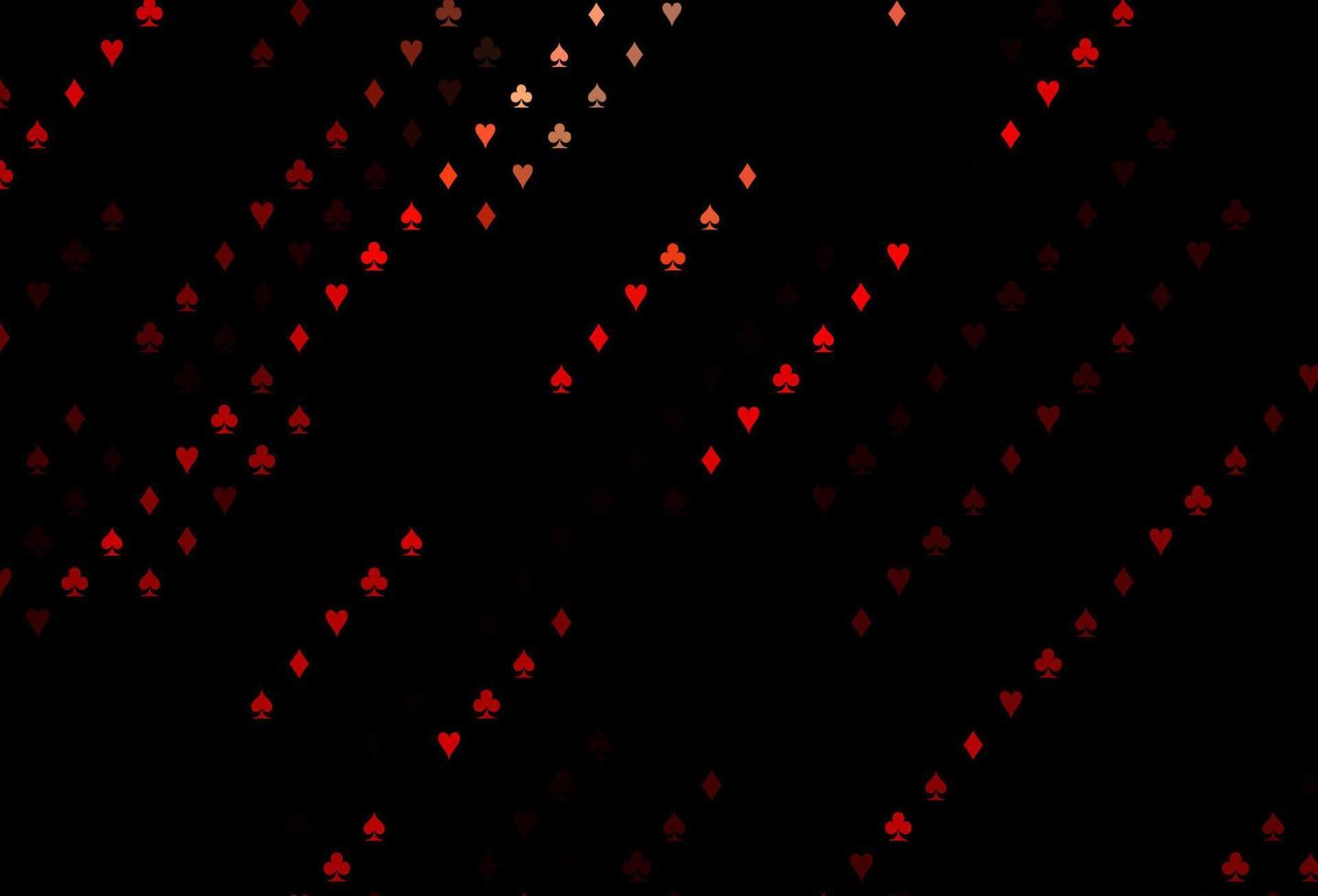 Dark red vector cover with symbols of gamble.