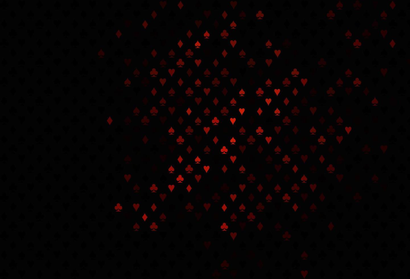 Dark red vector texture with playing cards.