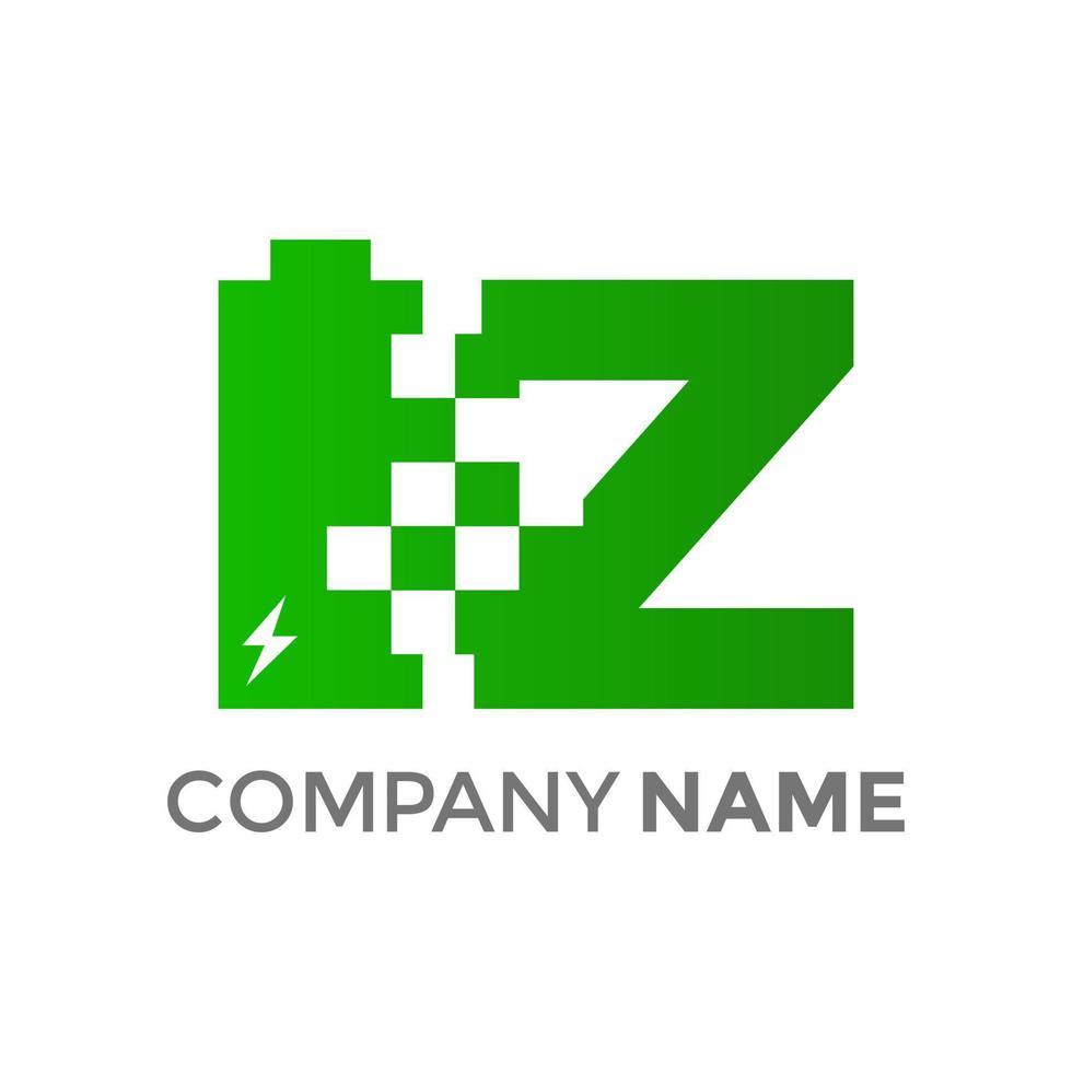 Initial Z Battery Logo vector