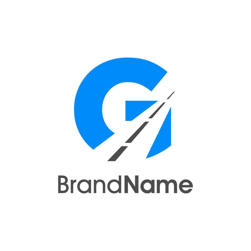 Initial G Road Logo vector