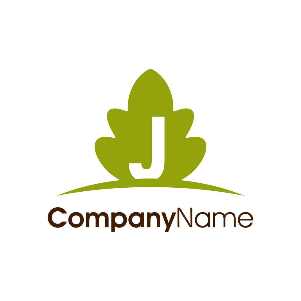 Initial J Oaks Logo vector