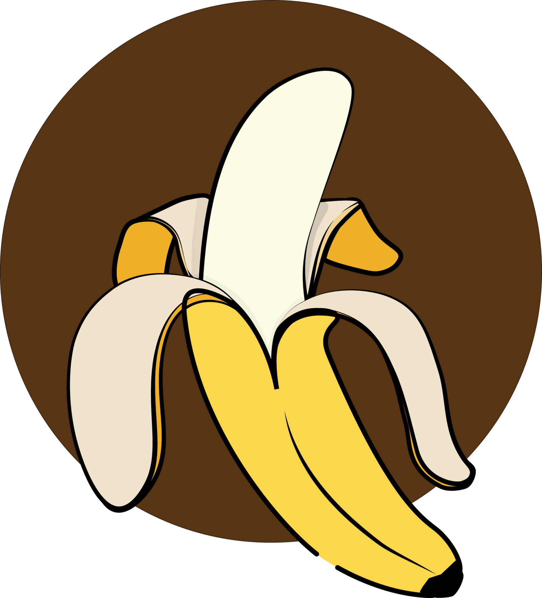open banana cartoon vector logo 14440259 Vector Art at Vecteezy