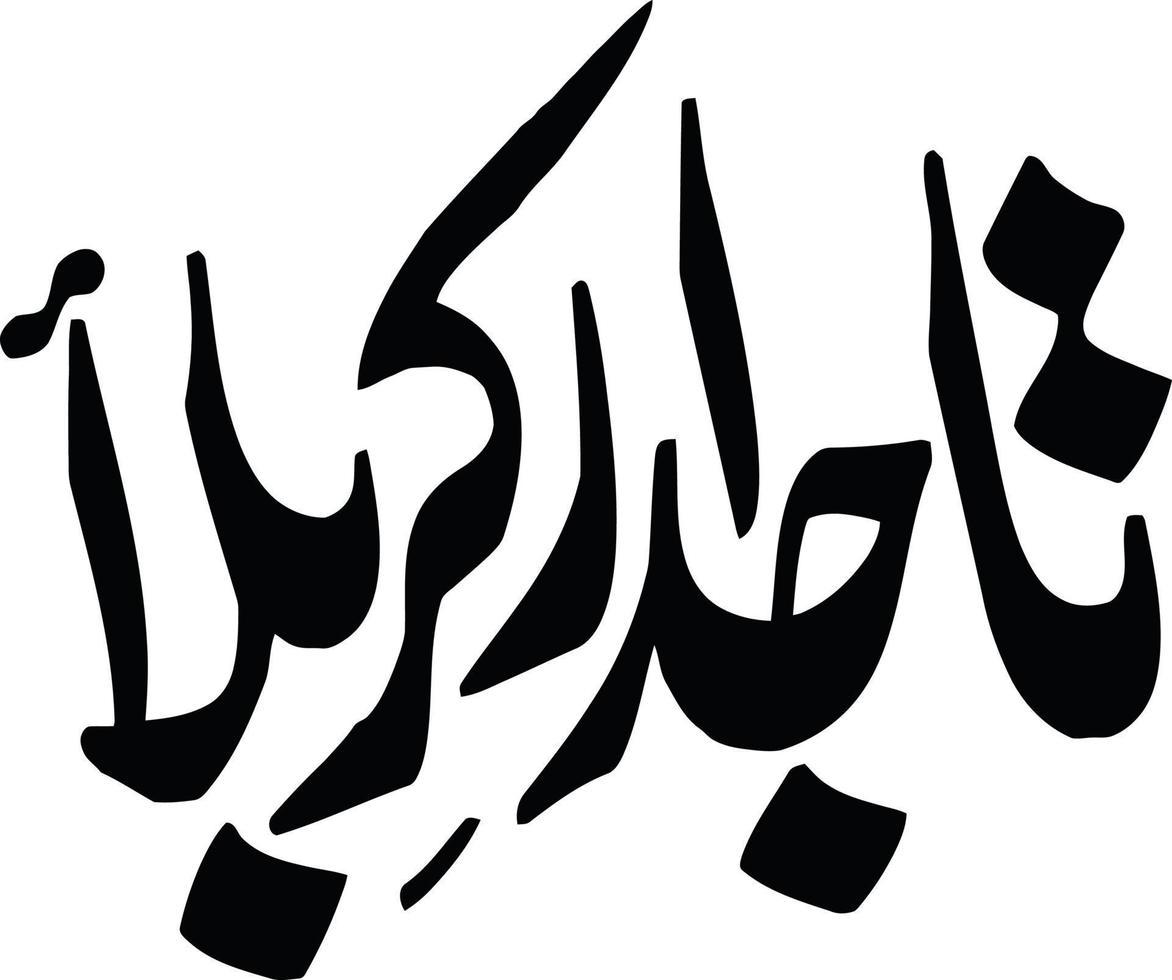 Tajdar Karbla Islamic Urdu calligraphy Free Vector