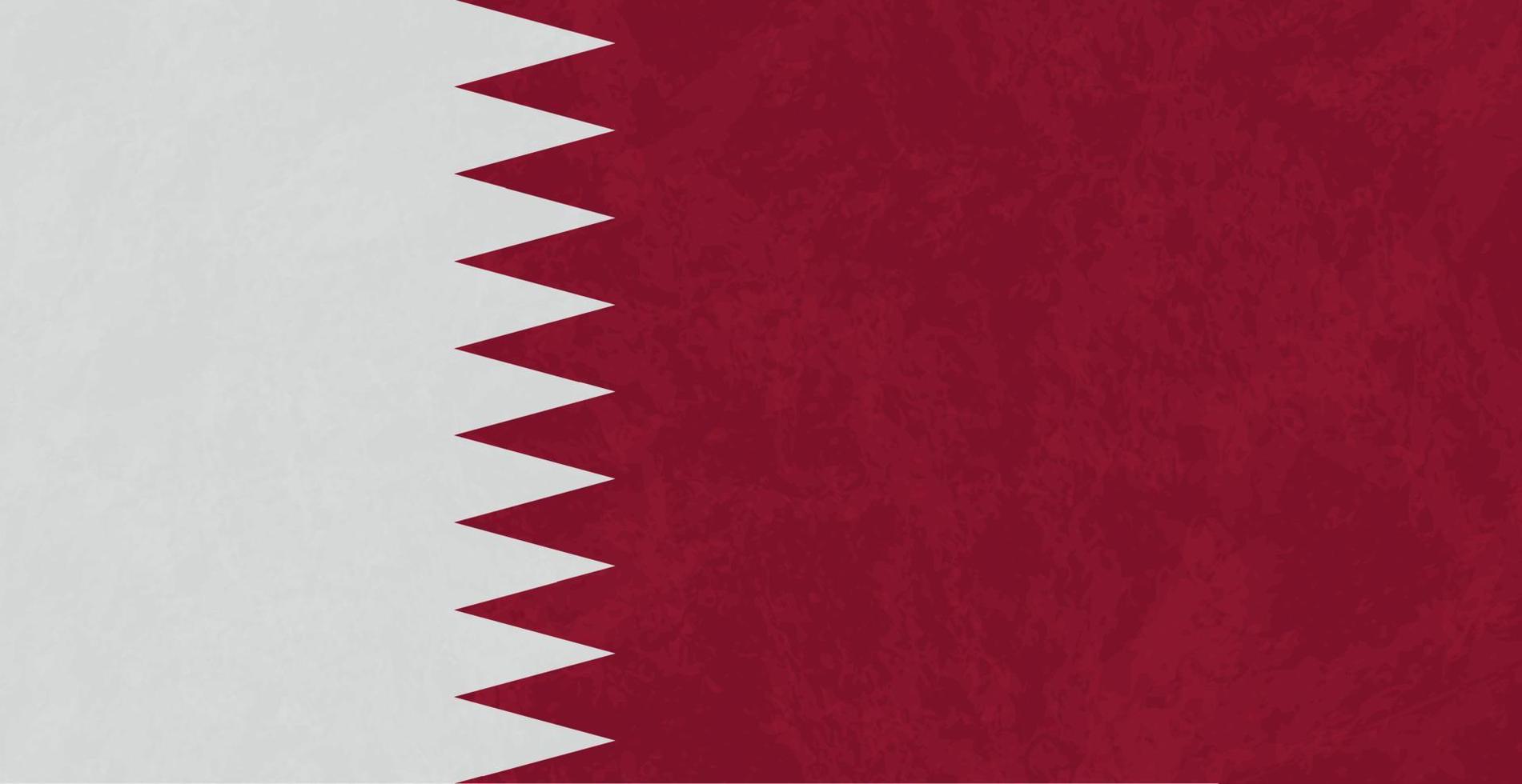 Qatar Country Realistic Flag, Panoramic Flag Background, Web Template - Vector