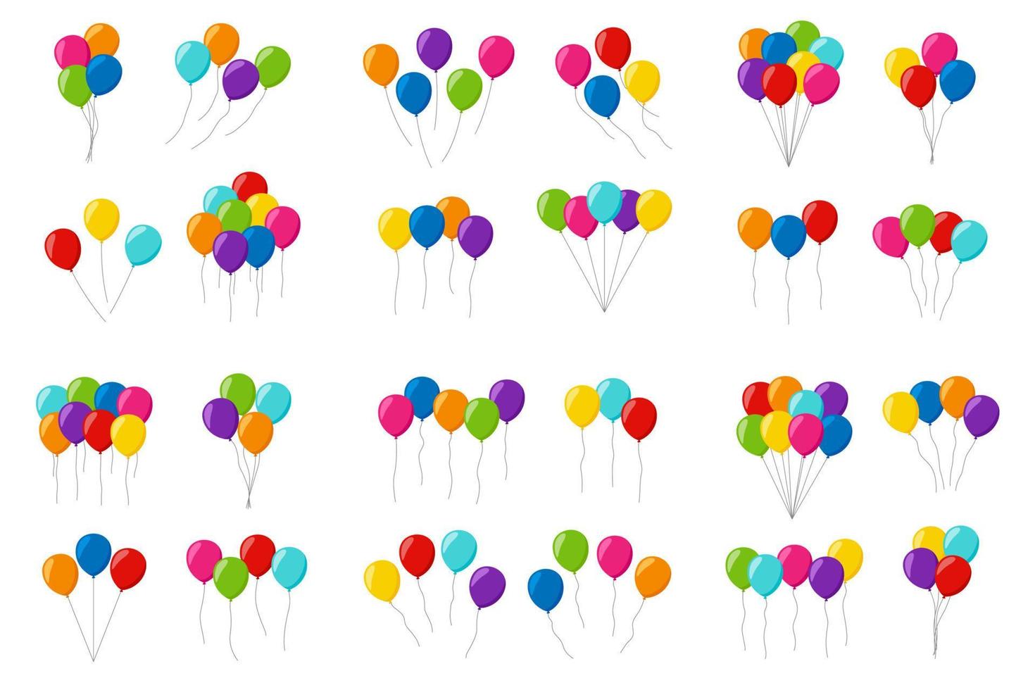 Set of Balloon isolated on white background vector