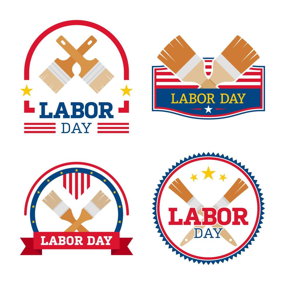 Happy Labor Day banner isolated on white background vector