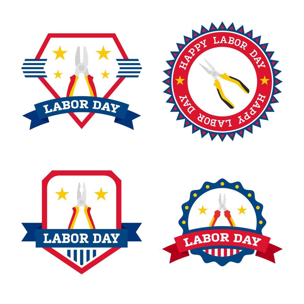 Happy Labor Day banner isolated on white background vector