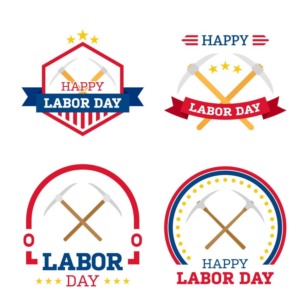 Happy Labor Day banner isolated on white background vector
