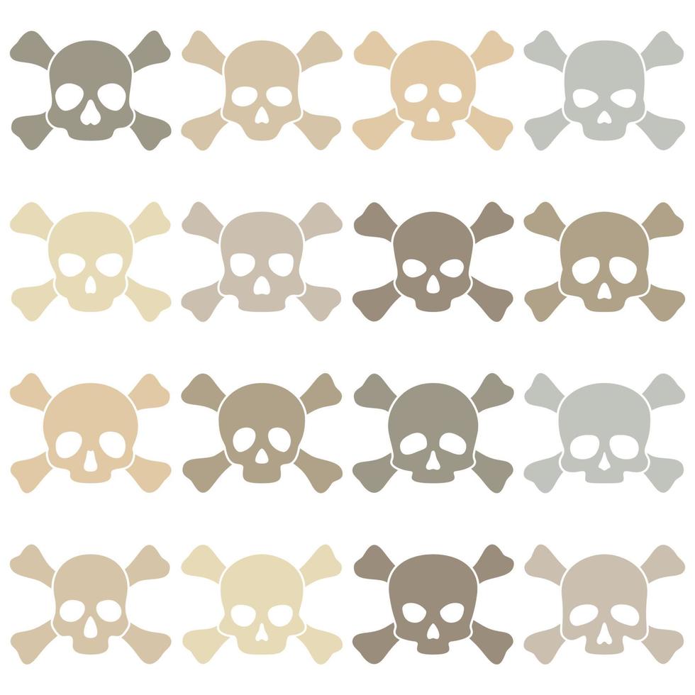 Set of Skull and Crossbones isolated on white background vector