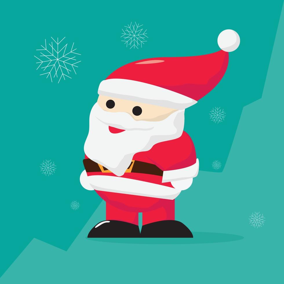 lindo personaje de santa claus. ilustración de vector de decoración de navidad