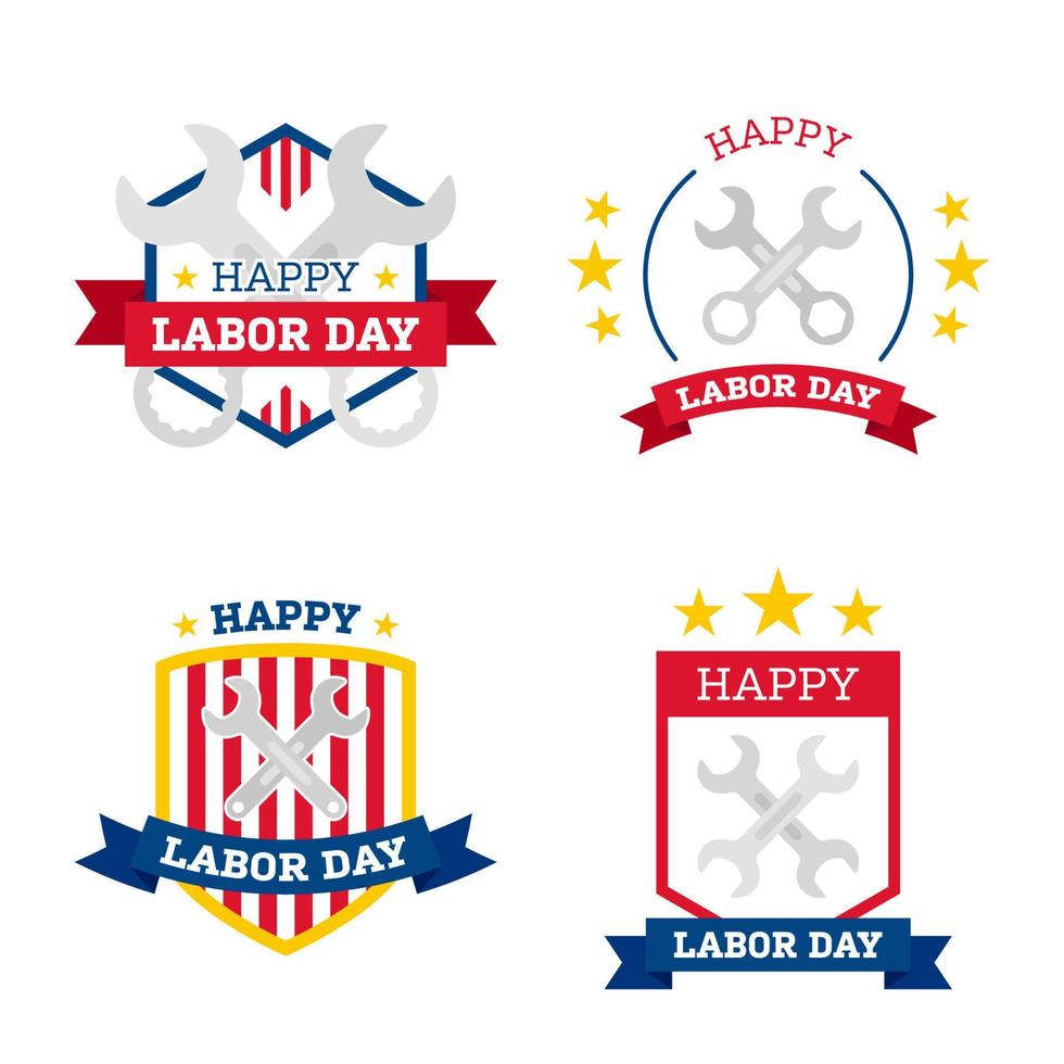 Happy Labor Day banner isolated on white background vector
