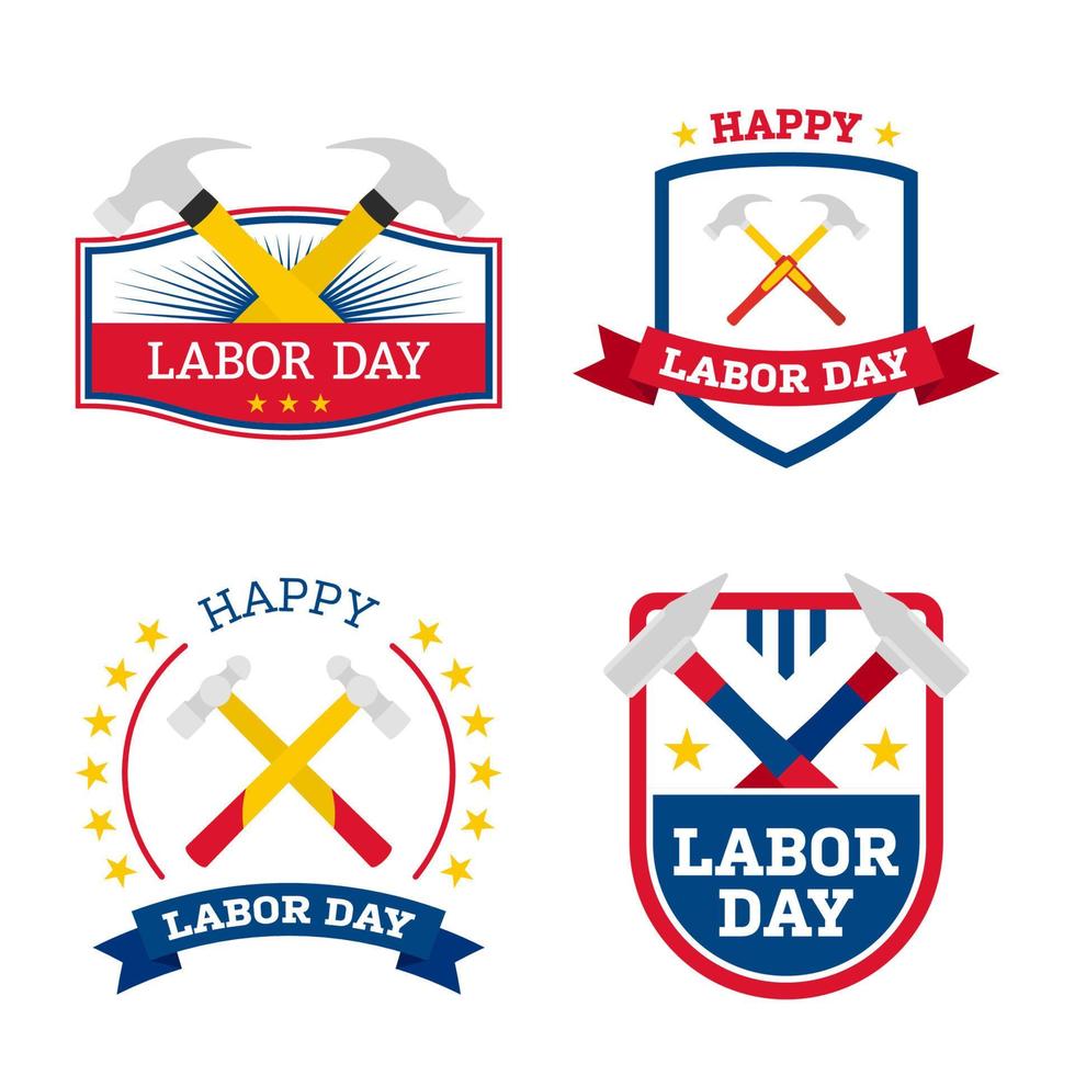 Happy Labor Day banner isolated on white background vector