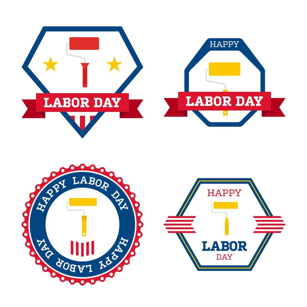 Happy Labor Day banner isolated on white background vector