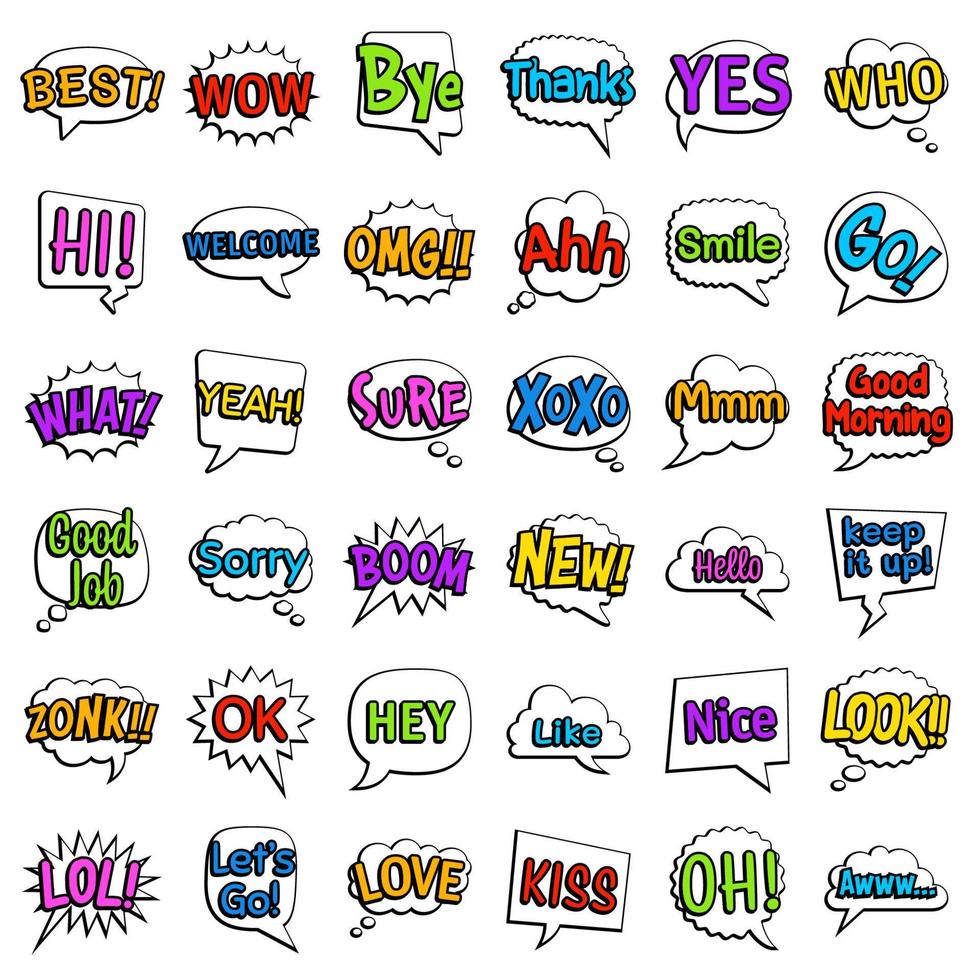 Set of speech bubbles vector