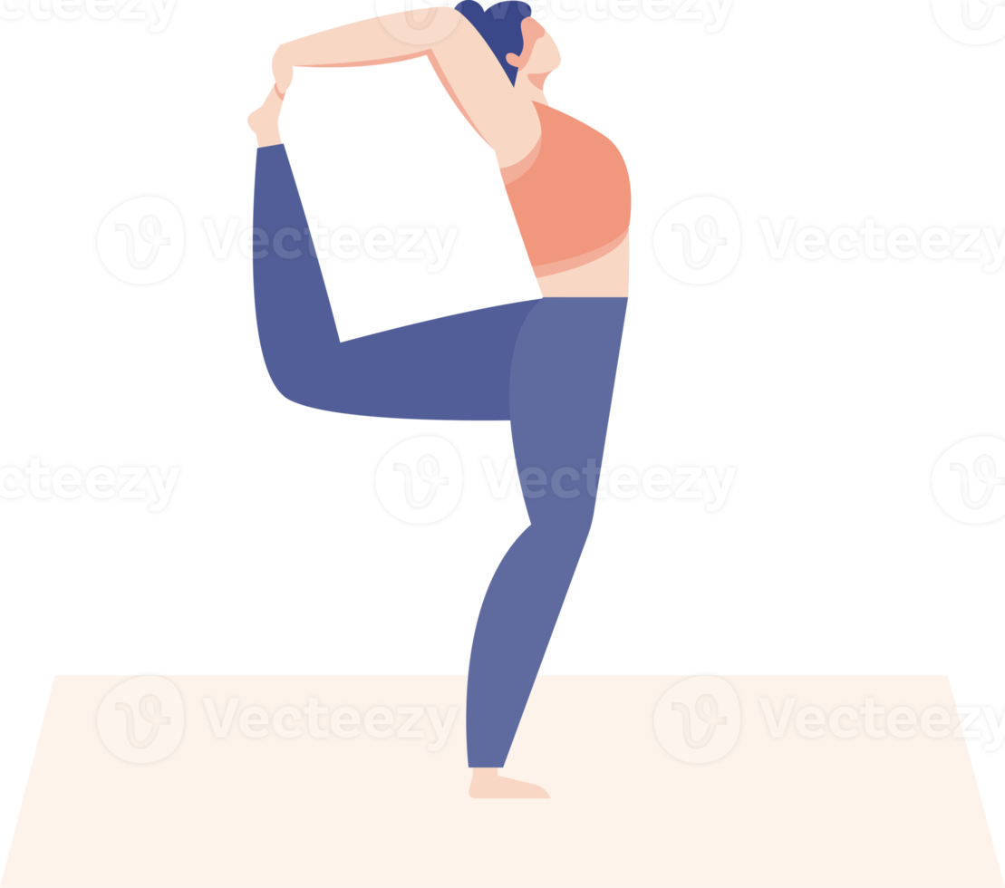 person doing yoga. illustration png