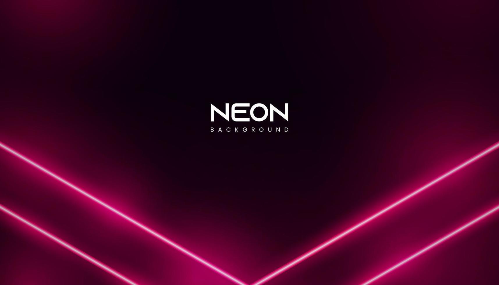 abstract magenta neon light lines with smoke background vector