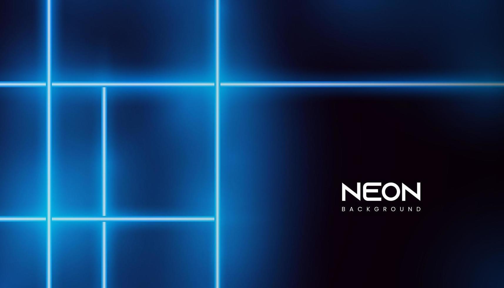 abstract blue neon light lines with smoke background vector