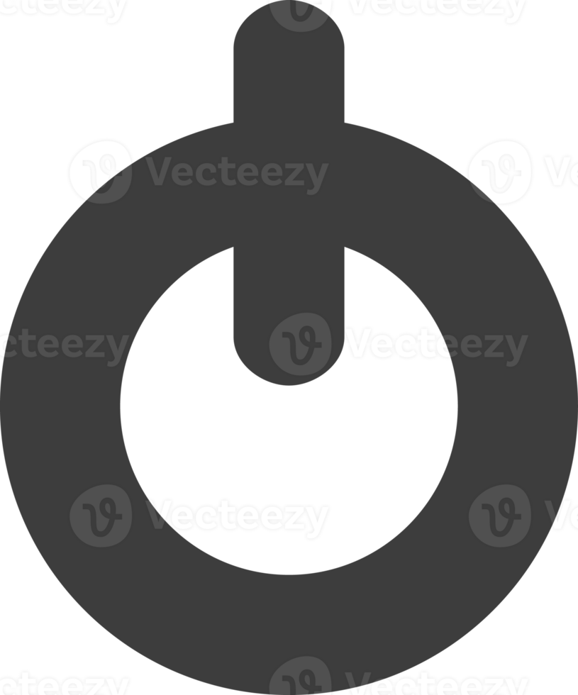 Power-Taste schwarzes Schattensymbol, Socialicon-Set. png