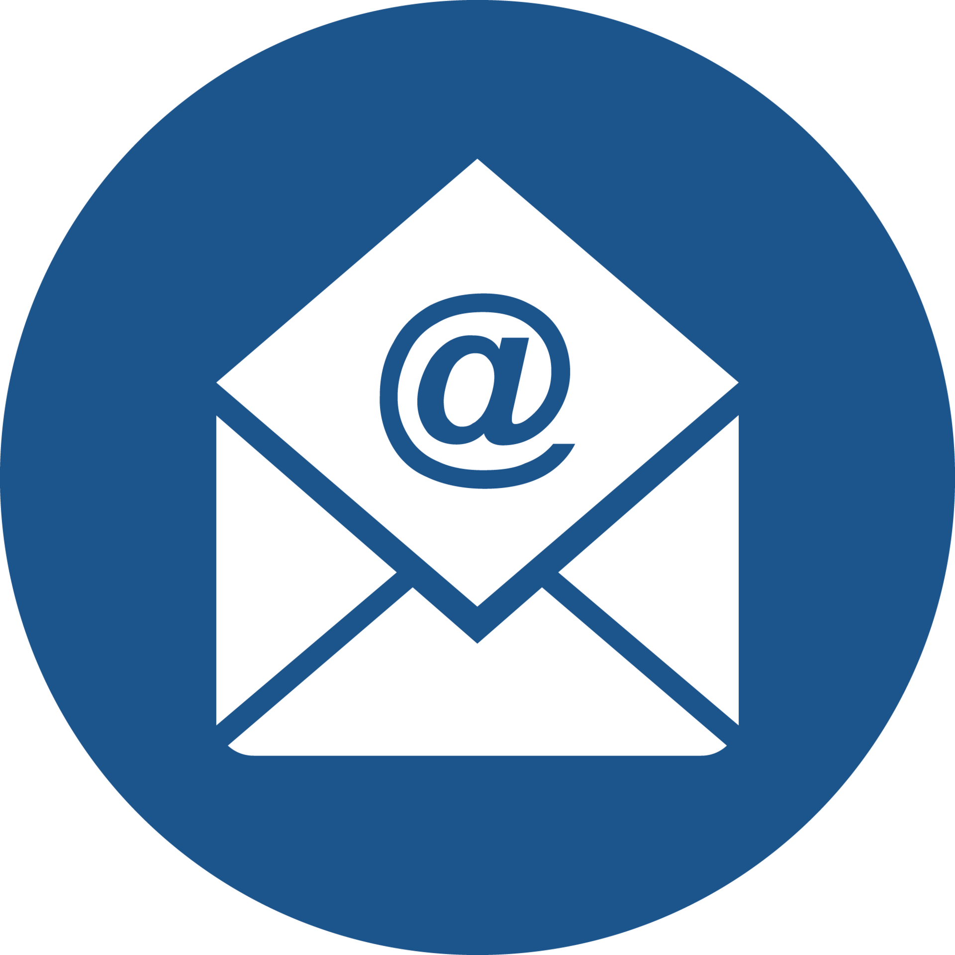 Email Icon Design In Blue Circle 14440919 Png