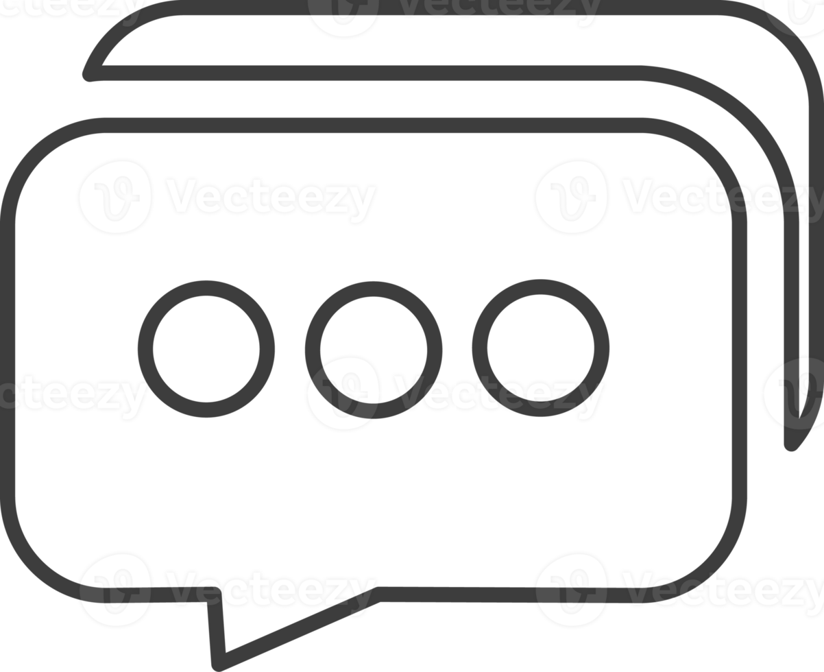 Chat thin line icon, Social icon set. png