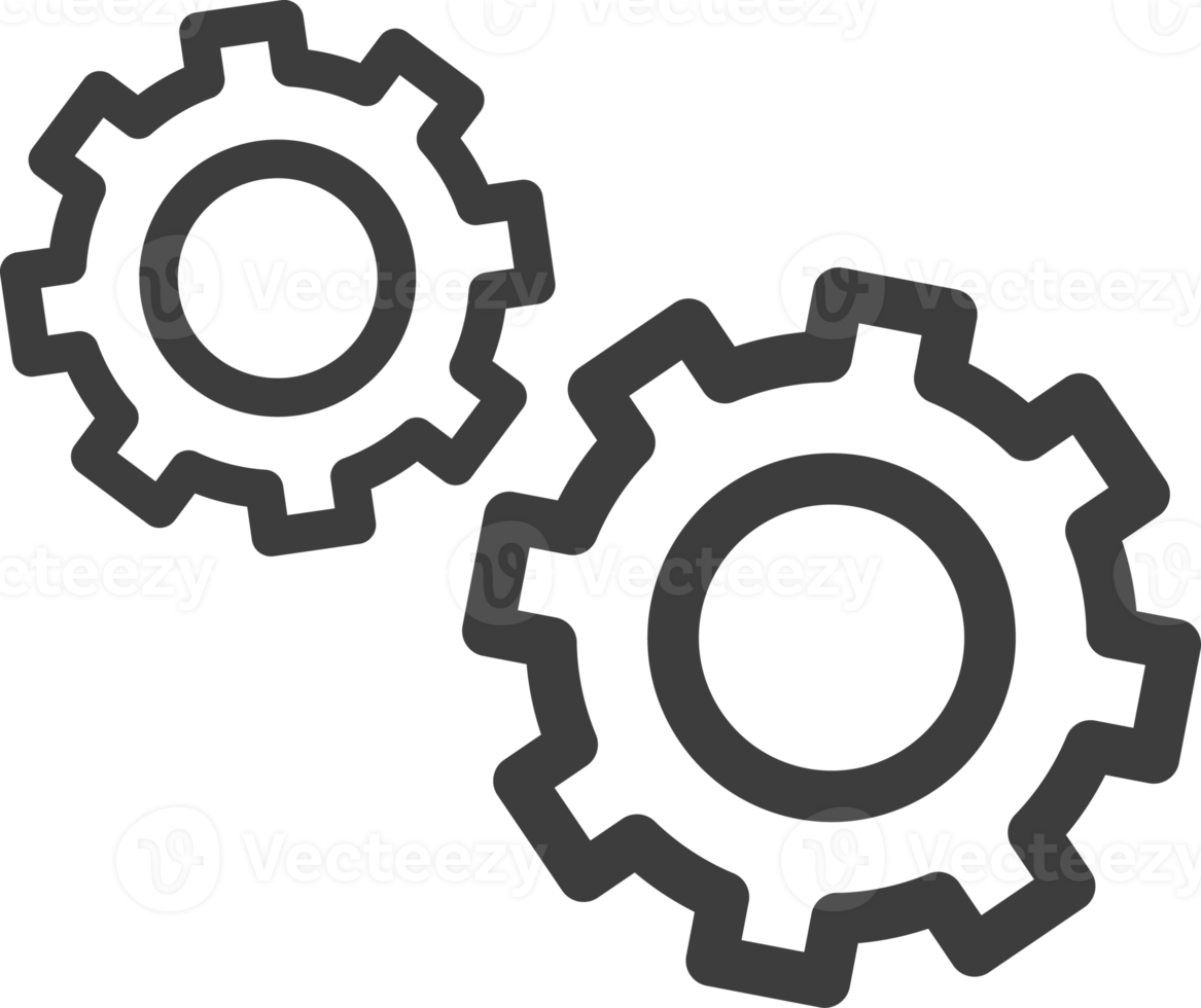 Setting thin line icon, Social icon set. png