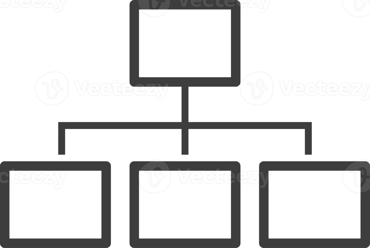 organisation Diagram tunn linje ikon, social ikon uppsättning. png