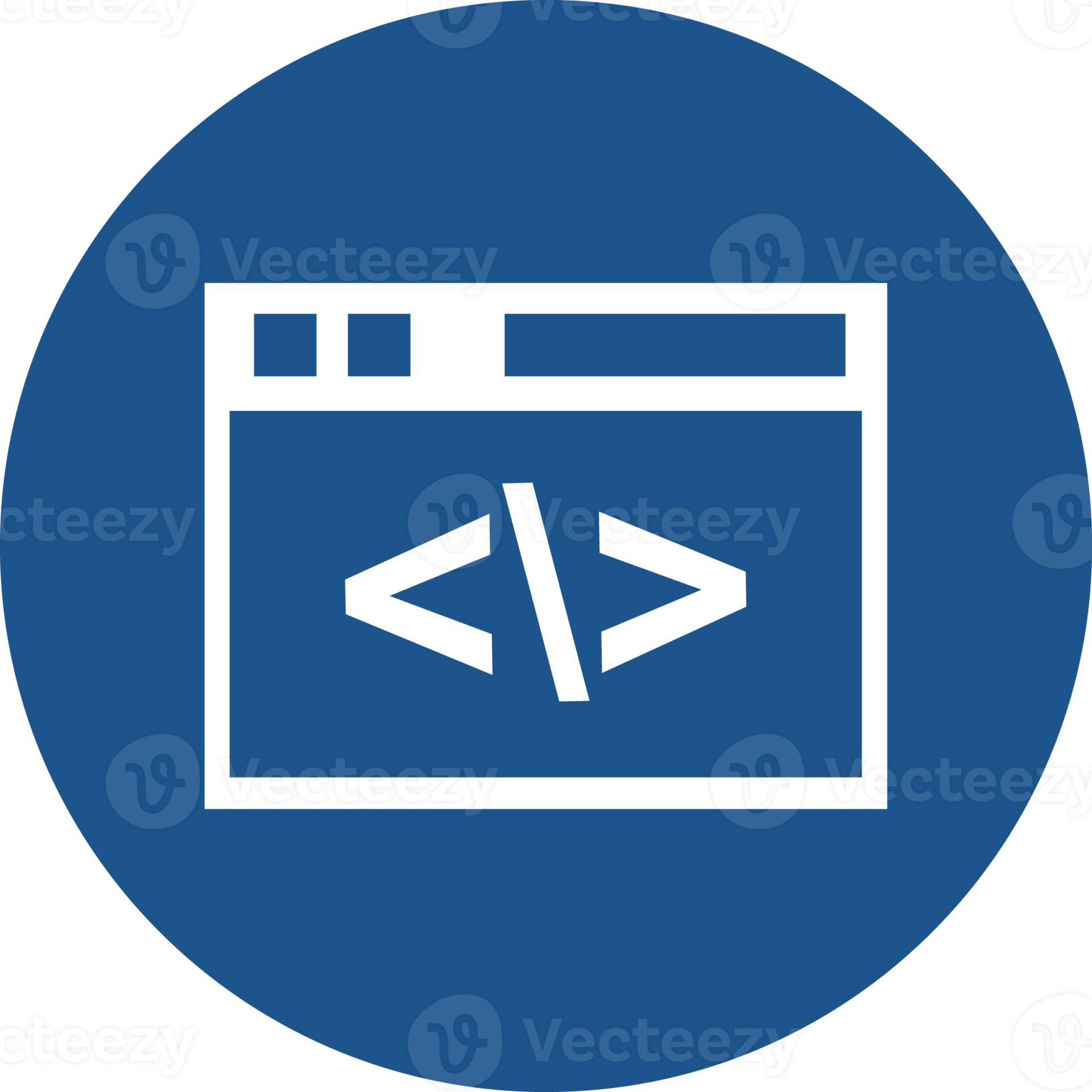 Programming icon design in blue circle. 14440948 PNG
