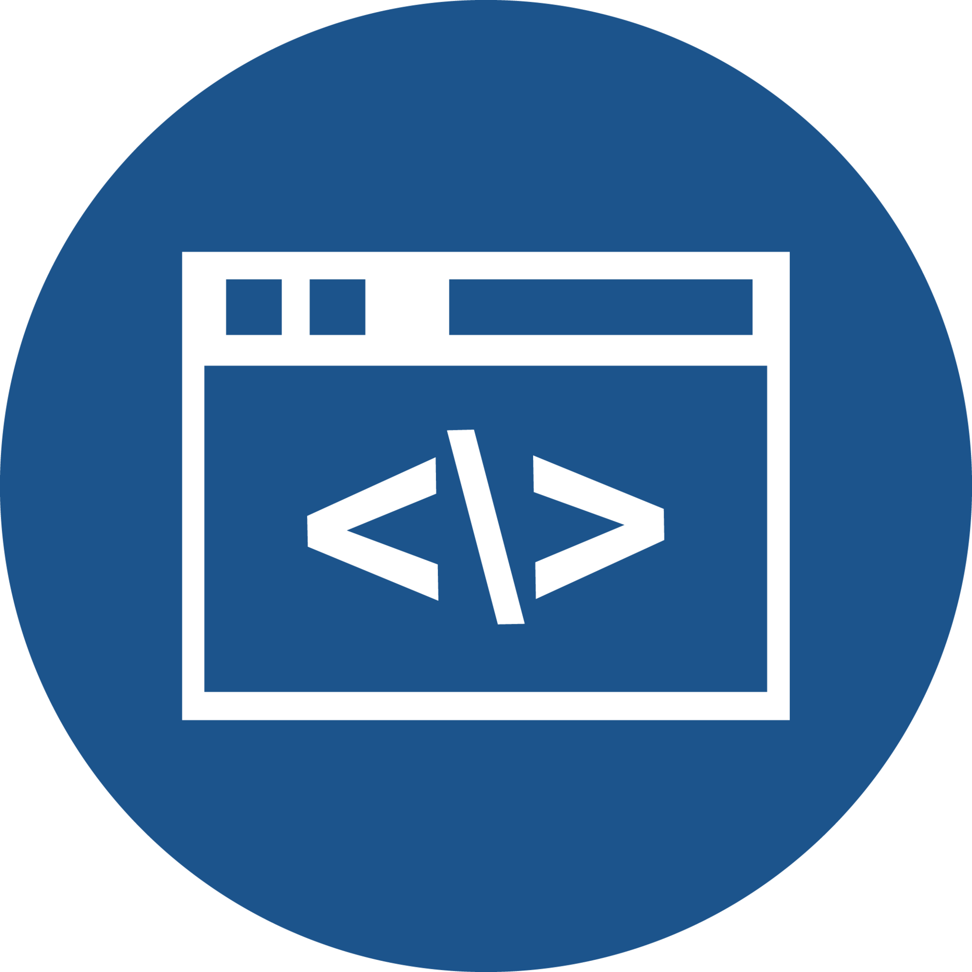 Programming icon design in blue circle. 14440948 PNG