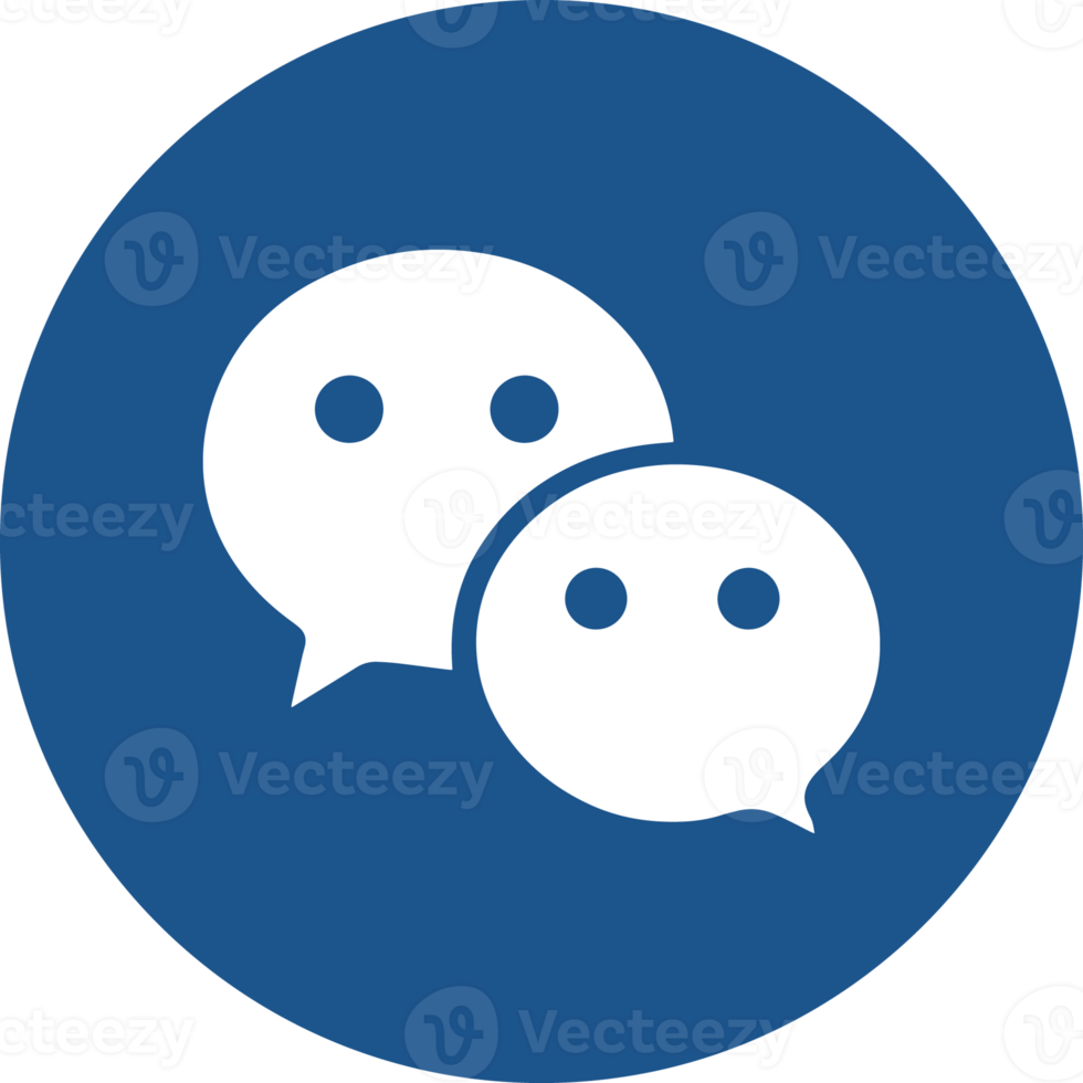 Chat message icon design in blue circle. png