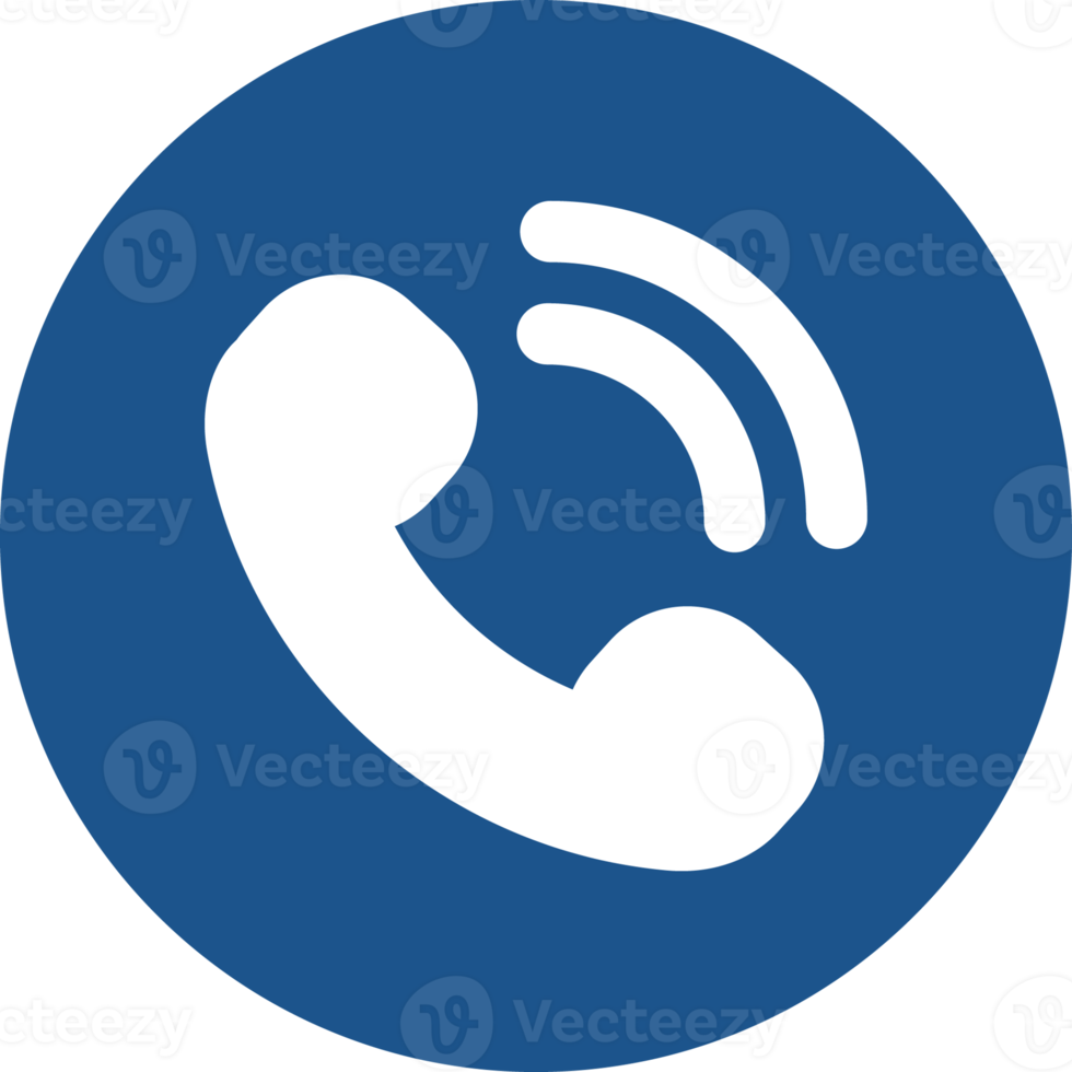conception d'icône d'appel téléphonique en cercle bleu. png