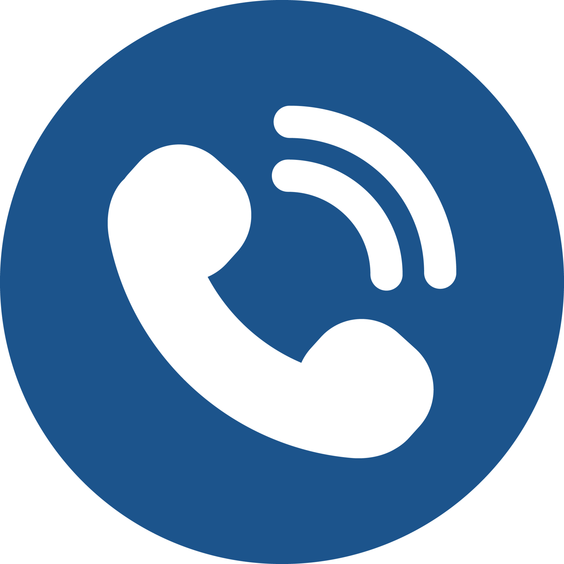 Phone call icon design in blue circle. 14441078 PNG