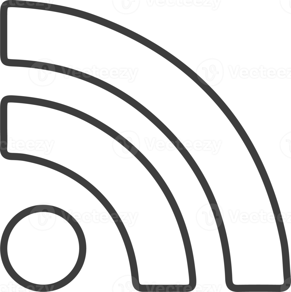Wifi thin line icon, Social icon set. png