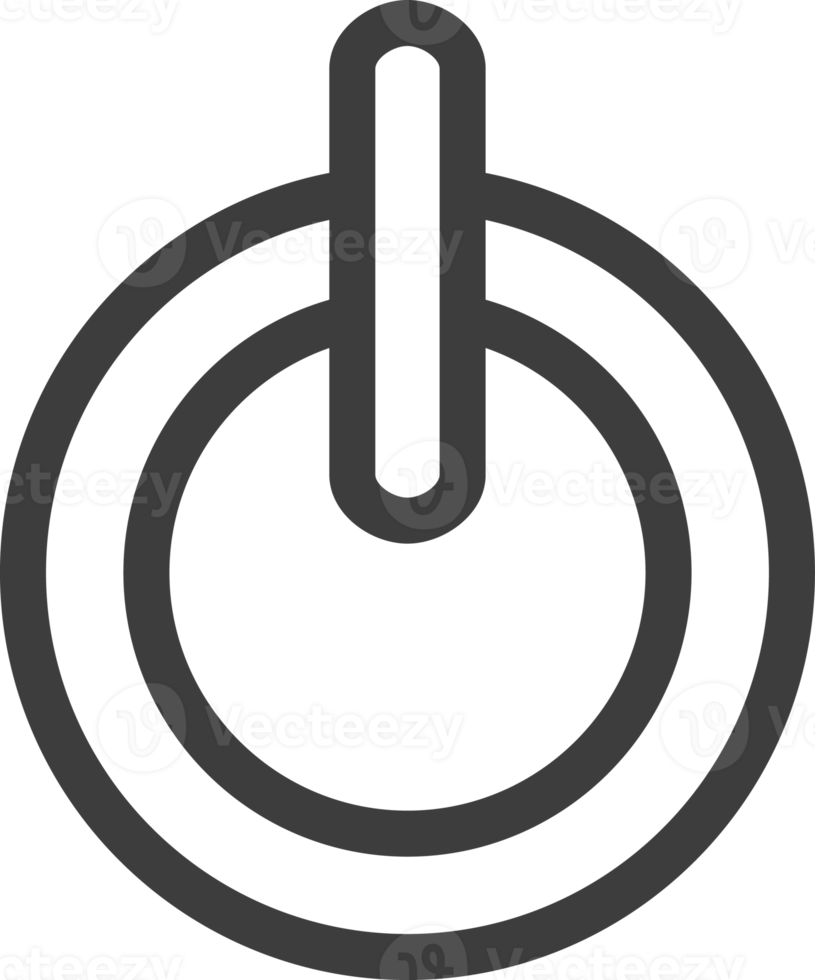 icône de fine ligne de bouton d'alimentation, jeu d'icônes