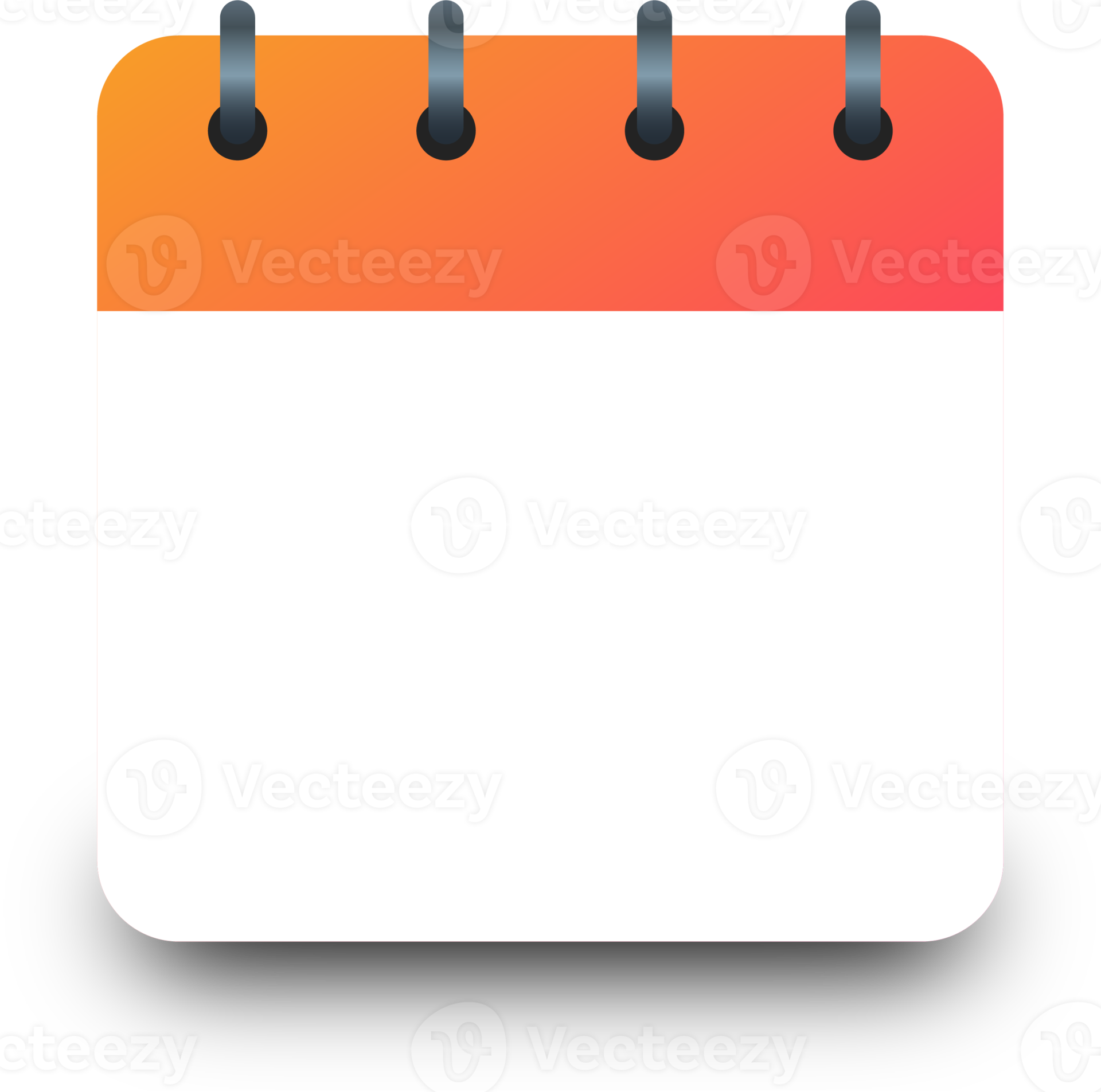 Colorful blank calendar illustration. icon. Square calendar template