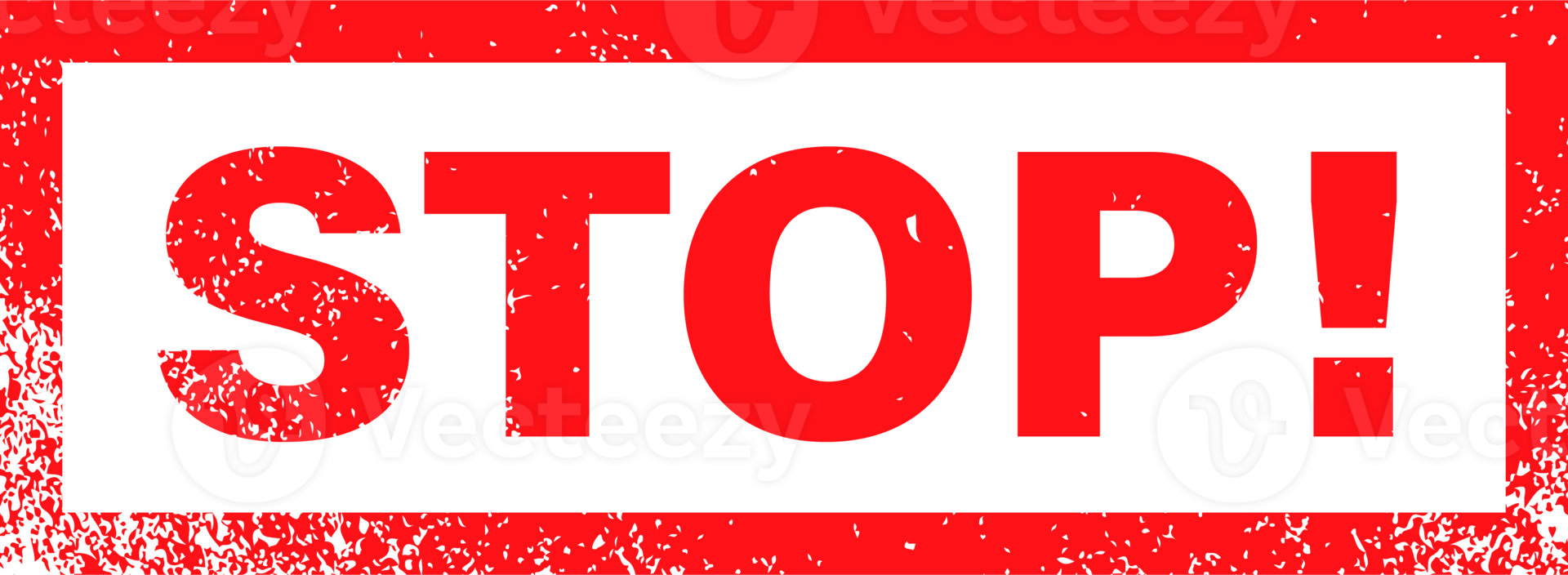 Stop in a frame in grunge style. Red stamp design element. png