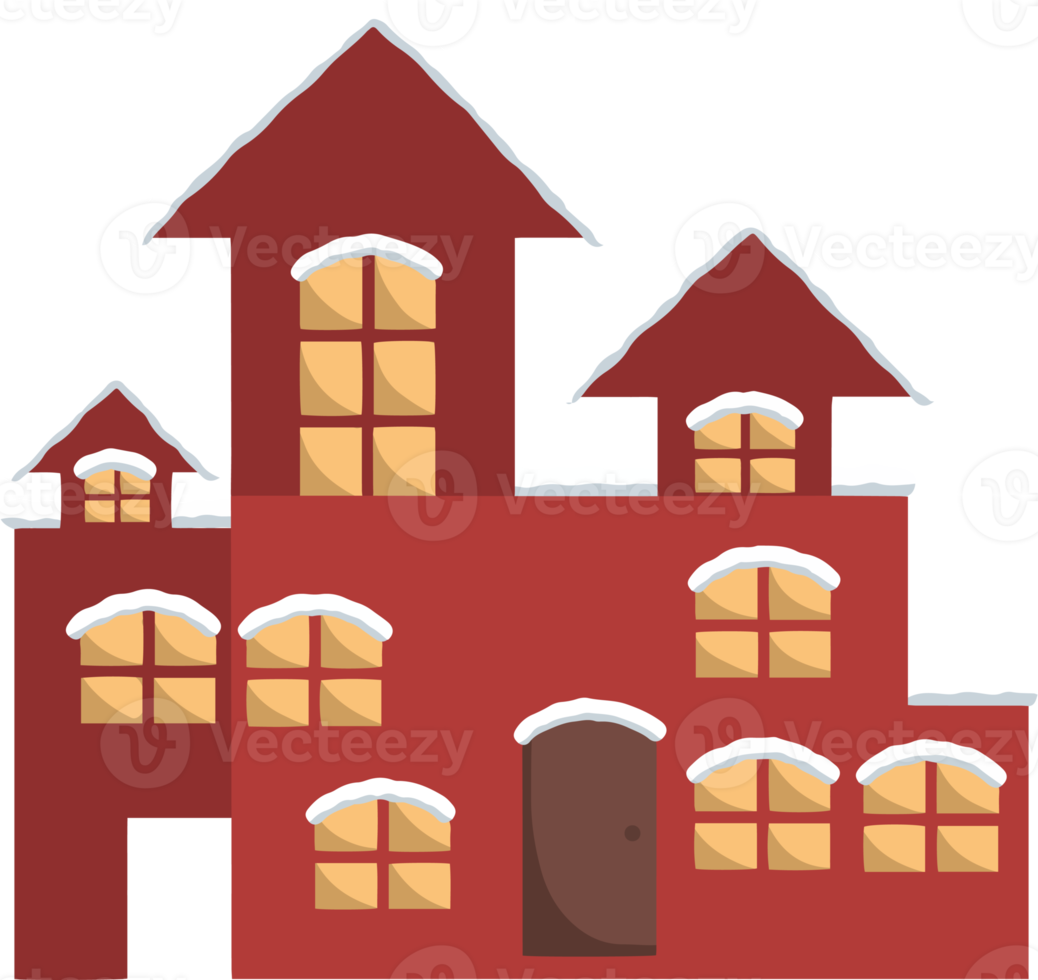 House with Snow png