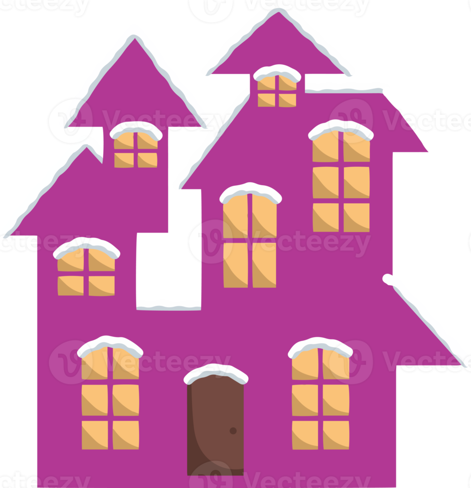 sneeuw winter Kerstmis huis png