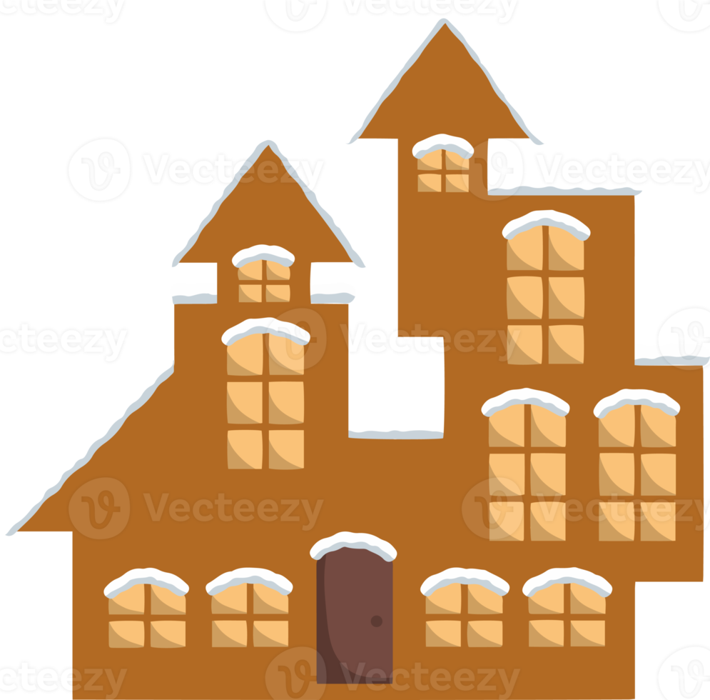 casa de invierno en navidad png