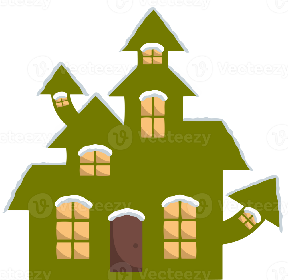 sneeuw winter Kerstmis huis png