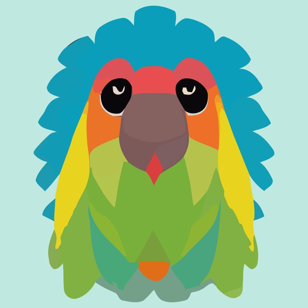 illustration Vector graphic of parrot isolated good for icon, mascot, print, design element or customize your design