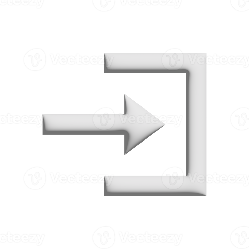 icône de connexion au compte conception 3d pour la présentation de l'application et du site Web png