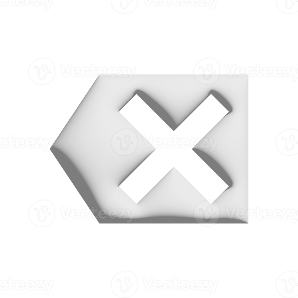 delete icon 3d design for application and website presentation png