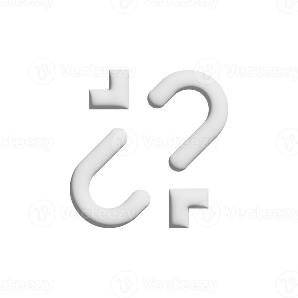 link broken icon 3d design for application and website presentation png