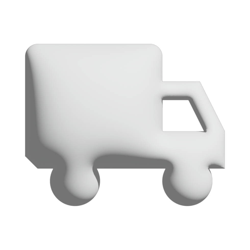 car icon 3d design for application and website presentation png