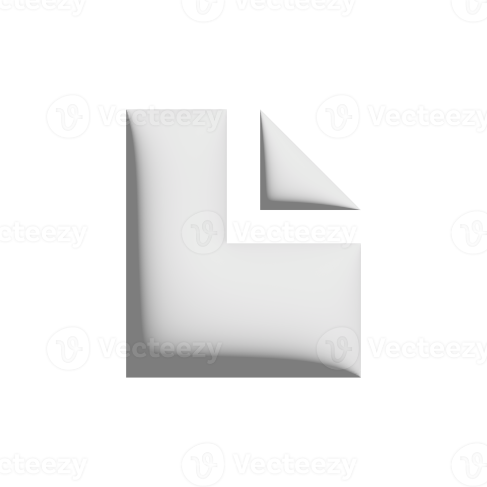 file icon 3d design for application and website presentation png