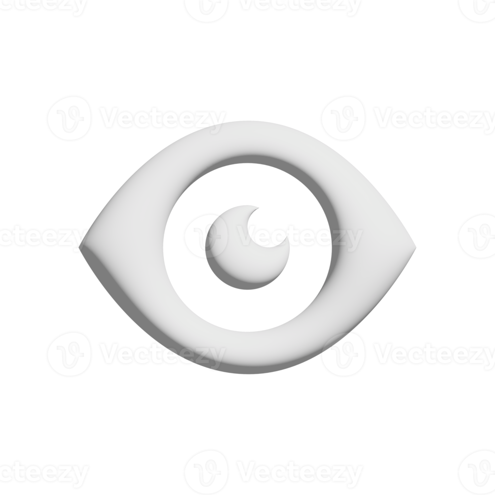 eye icon 3d design for application and website presentation png